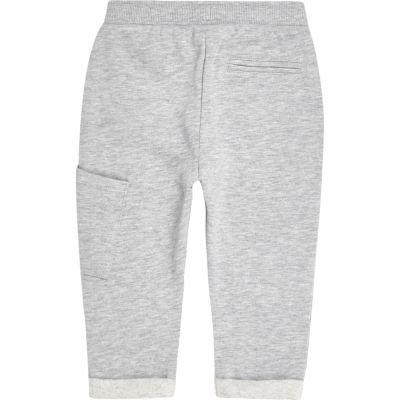 Mini boys grey utility joggers